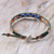 Multi-gemstone beaded wristband bracelet, 'Vibrant Palette' - Beaded Wristband Bracelet with Lapis Lazuli Garnet & Agate (image 2b) thumbail