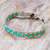 Amazonite and chalcedony beaded wristband bracelet, 'Colorful Dream' - Beaded Wristband Bracelet with Amazonite and Chalcedony (image 2) thumbail