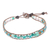 Amazonite and chalcedony beaded wristband bracelet, 'Colorful Dream' - Beaded Wristband Bracelet with Amazonite and Chalcedony thumbail