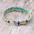Amazonite and chalcedony beaded wristband bracelet, 'Colorful Dream' - Beaded Wristband Bracelet with Amazonite and Chalcedony (image 2b) thumbail