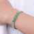 Amazonite and chalcedony beaded wristband bracelet, 'Colorful Dream' - Beaded Wristband Bracelet with Amazonite and Chalcedony