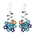 Howlite and lapis lazuli beaded dangle earrings, 'Aquatic Atoms' - Blue-Toned Howlite and Lapis Lazuli Beaded Dangle Earrings thumbail