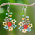Multi-gemstone beaded dangle earrings, 'Dawn Atoms' - Warm-Toned Multi-Gemstone Beaded Dangle Earrings (image 2) thumbail