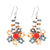 Multi-gemstone beaded dangle earrings, 'Dawn Atoms' - Warm-Toned Multi-Gemstone Beaded Dangle Earrings thumbail
