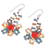 Multi-gemstone beaded dangle earrings, 'Dawn Atoms' - Warm-Toned Multi-Gemstone Beaded Dangle Earrings (image 2c) thumbail