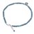 Silver beaded charm anklet, 'Oceanic Charm' - Reconstituted Turquoise Beaded Anklet with Silver Charm (image 2e) thumbail