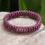 Garnet beaded stretch bracelet, 'Perseverance Powers' - Handcrafted Natural Garnet Beaded Stretch Bracelet (image 2) thumbail