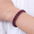 Garnet beaded stretch bracelet, 'Perseverance Powers' - Handcrafted Natural Garnet Beaded Stretch Bracelet (image 2j) thumbail