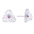 Turmalin-Knopfohrringe - Florale Knopfohrringe aus Sterlingsilber mit Turmalin-Edelsteinen