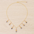 Vergoldete Wasserfall-Halskette aus Iolith und Amethyst - 24 Karat vergoldete Iolith- und Amethyst-Wasserfall-Halskette