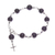 Quartz and hematite station bracelet, 'Black Rosary' - Quartz and Hematite Rosary Bracelet with 925 Silver Cross (image 2c) thumbail