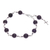 Quartz and hematite station bracelet, 'Black Rosary' - Quartz and Hematite Rosary Bracelet with 925 Silver Cross (image 2d) thumbail