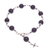 Quartz and hematite station bracelet, 'Black Rosary' - Quartz and Hematite Rosary Bracelet with 925 Silver Cross (image 2e) thumbail