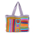 Crocheted handbag, 'Multicoloured Splendor' - colourful Crocheted Handbag with Coconut Shell Button Closure