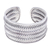 Silver cuff bracelet, 'Mansion Memories' - Silver Cuff Bracelet with Basketweave Pattern from Thailand thumbail