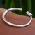 Silver cuff bracelet, 'Celestial Halo' - Hill Tribe-Themed Silver Cuff Bracelet Crafted in Thailand (image 2) thumbail