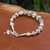 Silver beaded charm bracelet, 'Souls from the Forest' - Hill Tribe-Themed Silver Beaded Charm Bracelet (image 2) thumbail