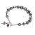 Silver beaded charm bracelet, 'Souls from the Forest' - Hill Tribe-Themed Silver Beaded Charm Bracelet (image 2e) thumbail