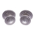 Silver button earrings, 'Hypnotically Radiant' - Polished Round Silver Button Earrings Crafted in Thailand