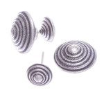Silver button earrings, 'Hypnotically Radiant' - Polished Round Silver Button Earrings Crafted in Thailand