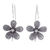 Silver drop earrings, 'Elegance Blooms' - Polished Floral Silver Drop Earrings Crafted in Thailand