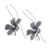 Silver drop earrings, 'Elegance Blooms' - Polished Floral Silver Drop Earrings Crafted in Thailand