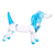Handblown glass figurine, 'Peace Dachshund' - Handblown Light Blue Glass Dachshund Dog Figurine