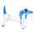 Handblown glass figurine, 'Intuition Dachshund' - Handblown Dark Blue Glass Dachshund Dog Figurine