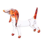 Handblown glass figurine, 'Courage Dachshund' - Handblown Brown Glass Dachshund Dog Figurine