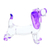 Handgeblasene Glasfigur - Mundgeblasene Beagle-Hundefigur aus Glas in Lila