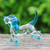 Handblown glass figurine, 'Peace Cocker Spaniel' - Handblown Light Blue Glass Cocker Spaniel Dog Figurine