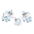 Mundgeblasene Glasfiguren, (3er-Set) - Set mit 3 mundgeblasenen Elefantenfamilien-Glasfiguren in Grün