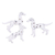 Handblown glass figurines, 'Dalmatian Lineage' (set of 3) - Set of 3 Clear Handblown Glass Dalmatian Dog Figurines