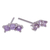 Amethyst stud earrings, 'Purple Reign' - Polished Sterling Silver Stud Earrings with Amethyst Gems