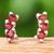 Garnet stud earrings, 'Crimson Reign' - Polished Sterling Silver Stud Earrings with Garnet Gems