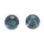 Malachite stud earrings, 'Voyage Dimension' - Malachite Stud Earrings with Sterling Silver Posts
