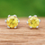 Citrine stud earrings, 'Joy Blooms' - Faceted Yellow Citrine Sterling Silver Stud Earrings