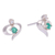 Chalcedony and cubic zirconia stud earrings, 'The Royalty Nimbus' - High-Polished Chalcedony and Cubic Zirconia Stud Earrings
