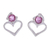Ruby stud earrings, 'Heart of Passions' - Heart-Shaped Faceted Ruby Stud Earrings from Thailand
