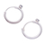 Sapphire hoop earrings, 'The Eternal Prophecy' - Polished Sterling Silver Hoop Earrings with Sapphire Gems (image 2b) thumbail