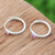 Ruby hoop earrings, 'The Eternal Passion' - Polished Sterling Silver Hoop Earrings with Ruby Gems