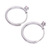 Ruby hoop earrings, 'Eternal Passion' - Polished Sterling Silver Hoop Earrings with Ruby Gems (image 2b) thumbail