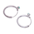 Chalcedony hoop earrings, 'The Eternal Royalty' - Polished Sterling Silver Hoop Earrings with Chalcedony Gems