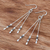 Sterling silver waterfall dangle earrings, 'Trio of Style' - Modern Polished Sterling Silver Waterfall Dangle Earrings