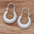 Sterling silver hoop earrings, 'Adventurous' - Polished Sterling Silver Hoop Earrings from Thailand