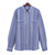 Men's cotton shirt, 'Cosmopolitan Blue' - Men's Striped Blue and White Cotton Collared Shirt