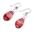Ohrhänger aus mundgeblasenem Glas - Ohrhänger aus mundgeblasenem Glas mit roten und weißen Spiralen