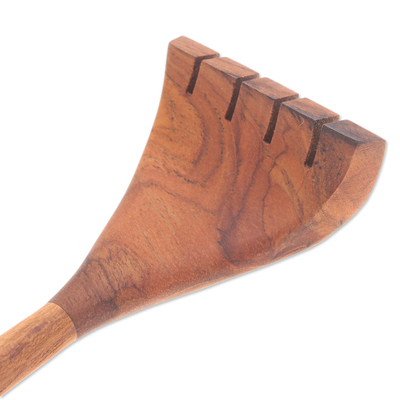 rascador de espalda de madera - Rascador de espalda de madera de teca tallada a mano de Tailandia