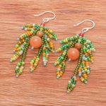Multi-gemstone beaded dangle earrings, 'Chic Spirit' - Dangle Earrings with Multi-Gemstone Beads from Thailand
