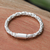 Sterling silver band ring, 'Ethereal Embrace' - Brushed-Satin-Finish Modern Sterling Silver Band Ring (image 2) thumbail